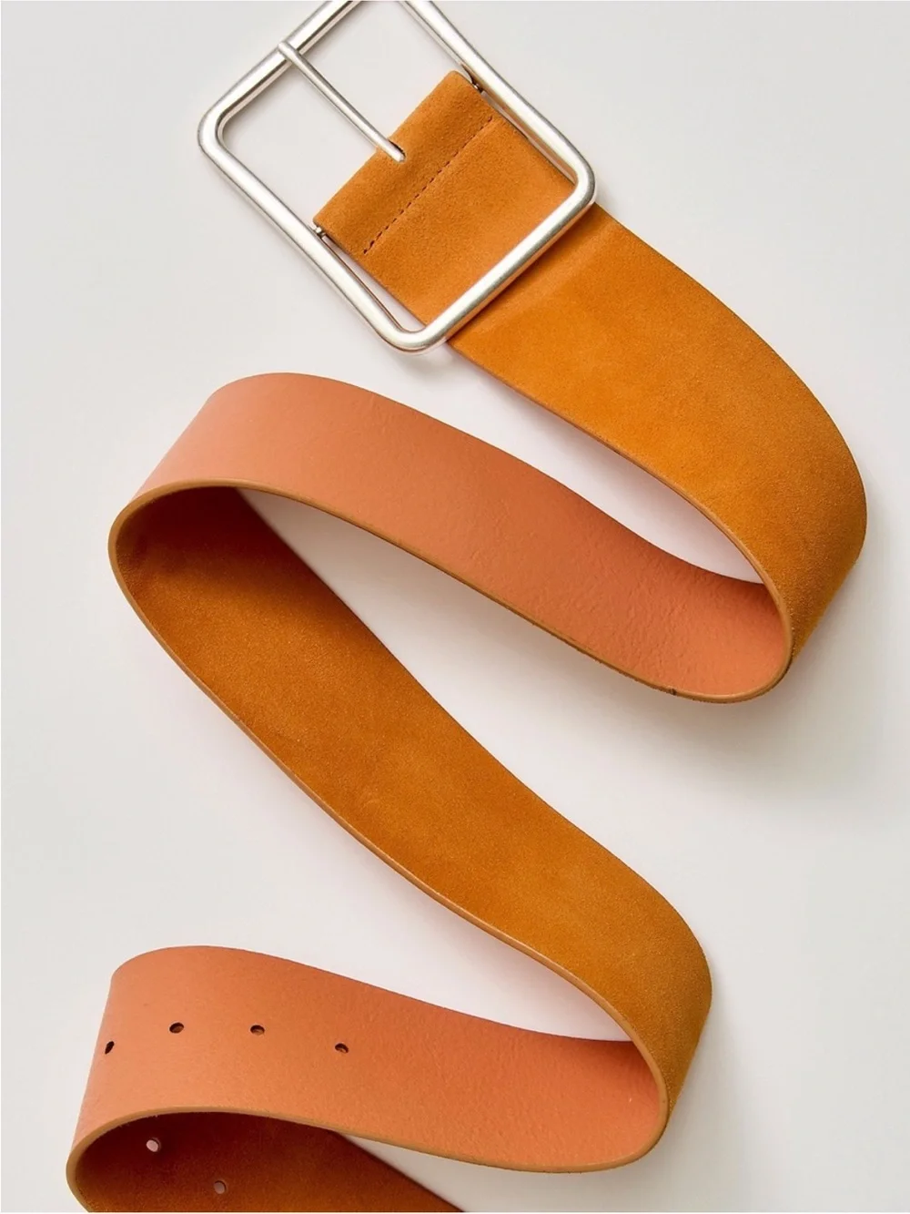 Free people Suede Hex Hip Belt in Paprika Sz S/M NWT $58